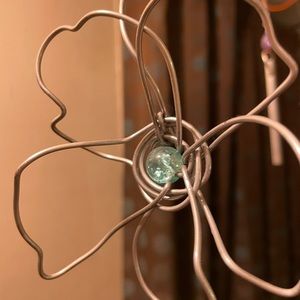 Blue flower wind chime